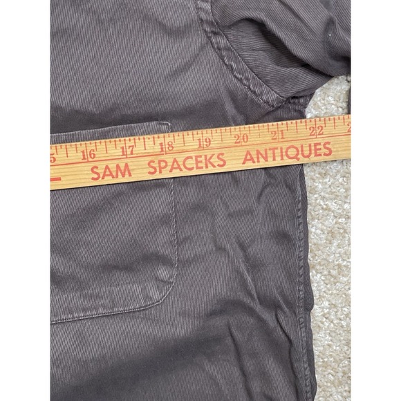 Vintage LORO PIANA Men's Agui Brown Cotton Blend Denim Sport Shirt Size S - Picture 13 of 14